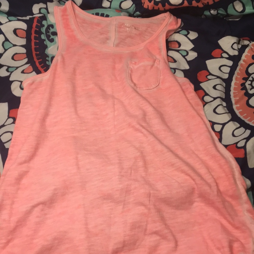 A pink tanktop